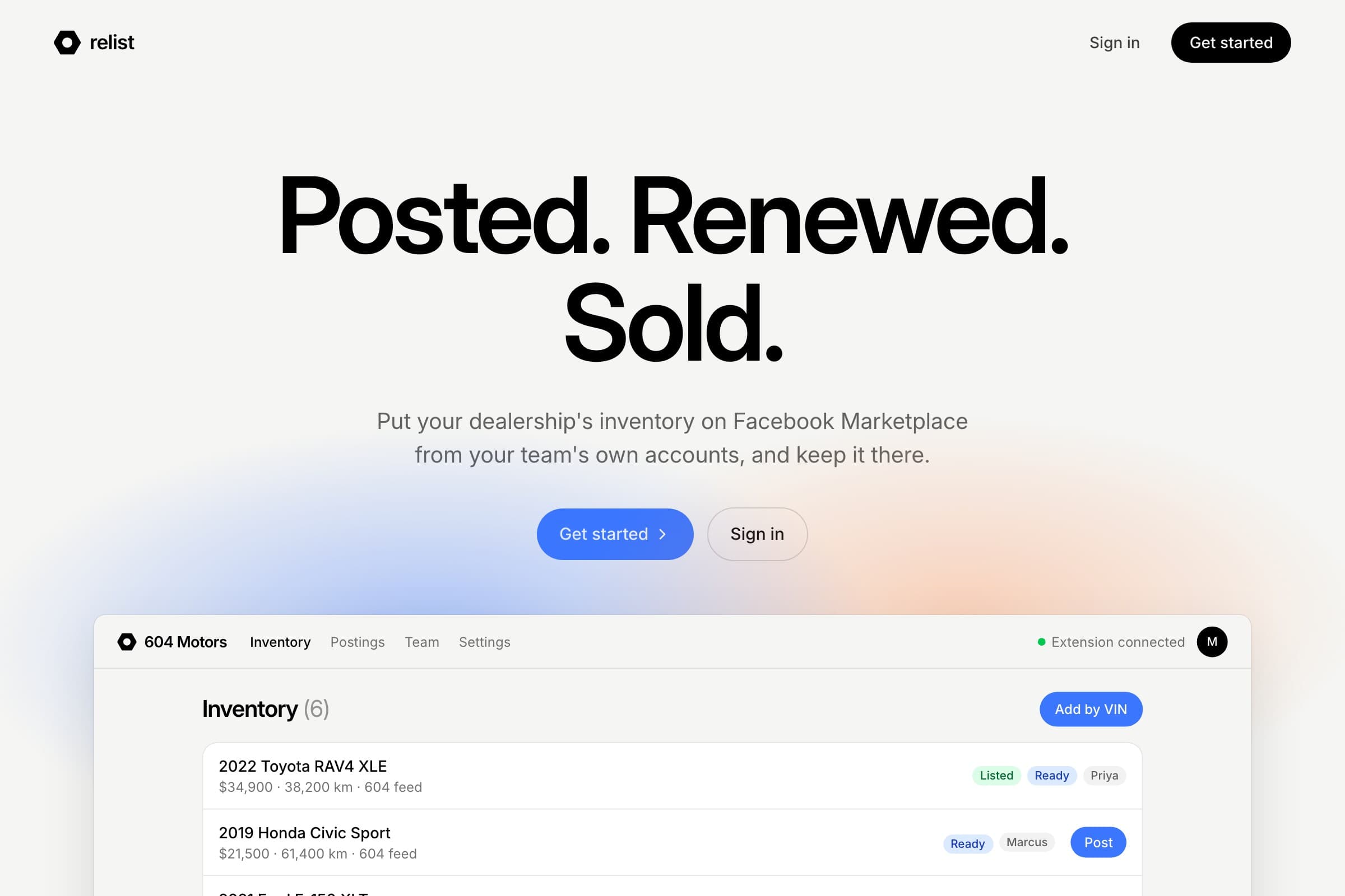 Relist website